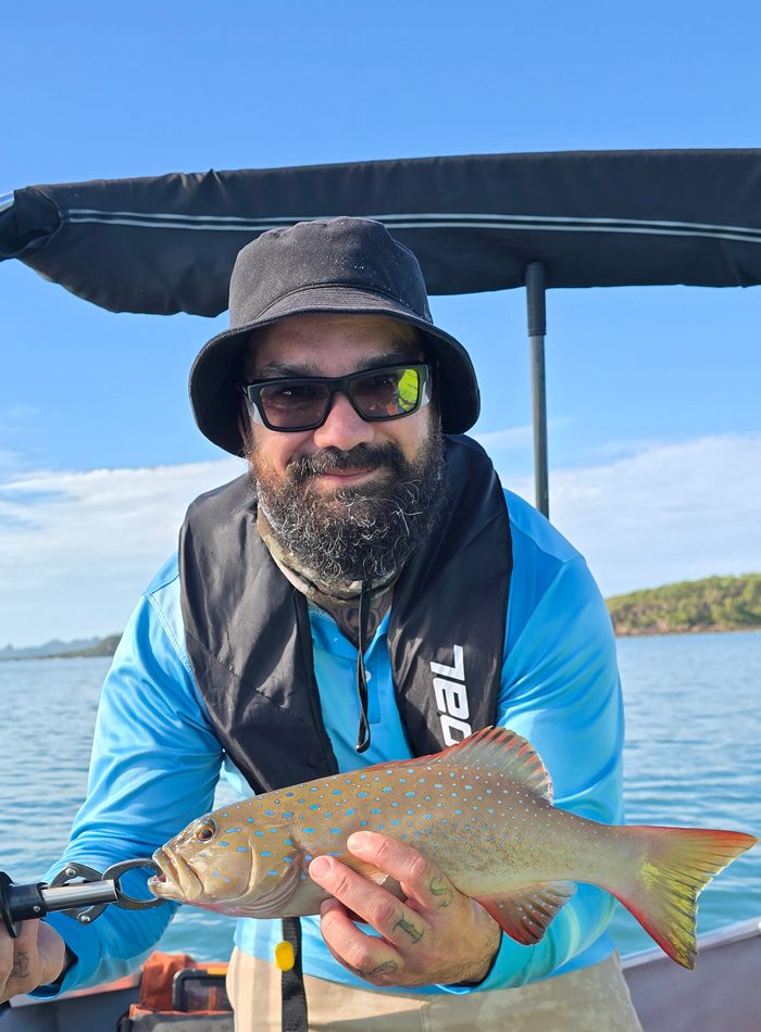 A coral trout caught on the Mackay coast